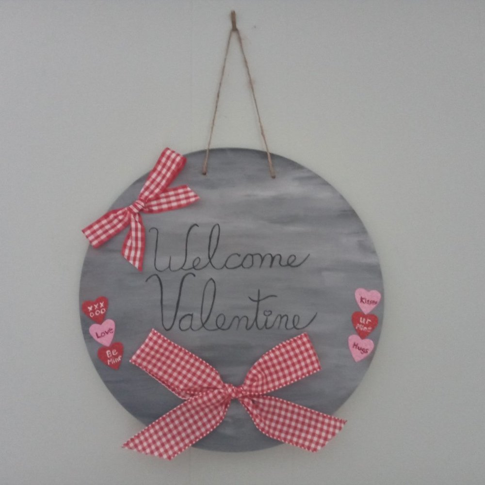 Rustic, Farmhouse, Valentine's Day, Welcome ,  Door Hanger/Sign, Free Shipping